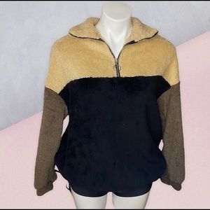 Colorblock long sleeve sweater